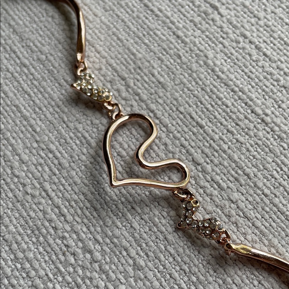 Delicate Heart Link Rose Gold fashion jewelry Bracelet - fits XS/S wrist - Picture 8 of 10